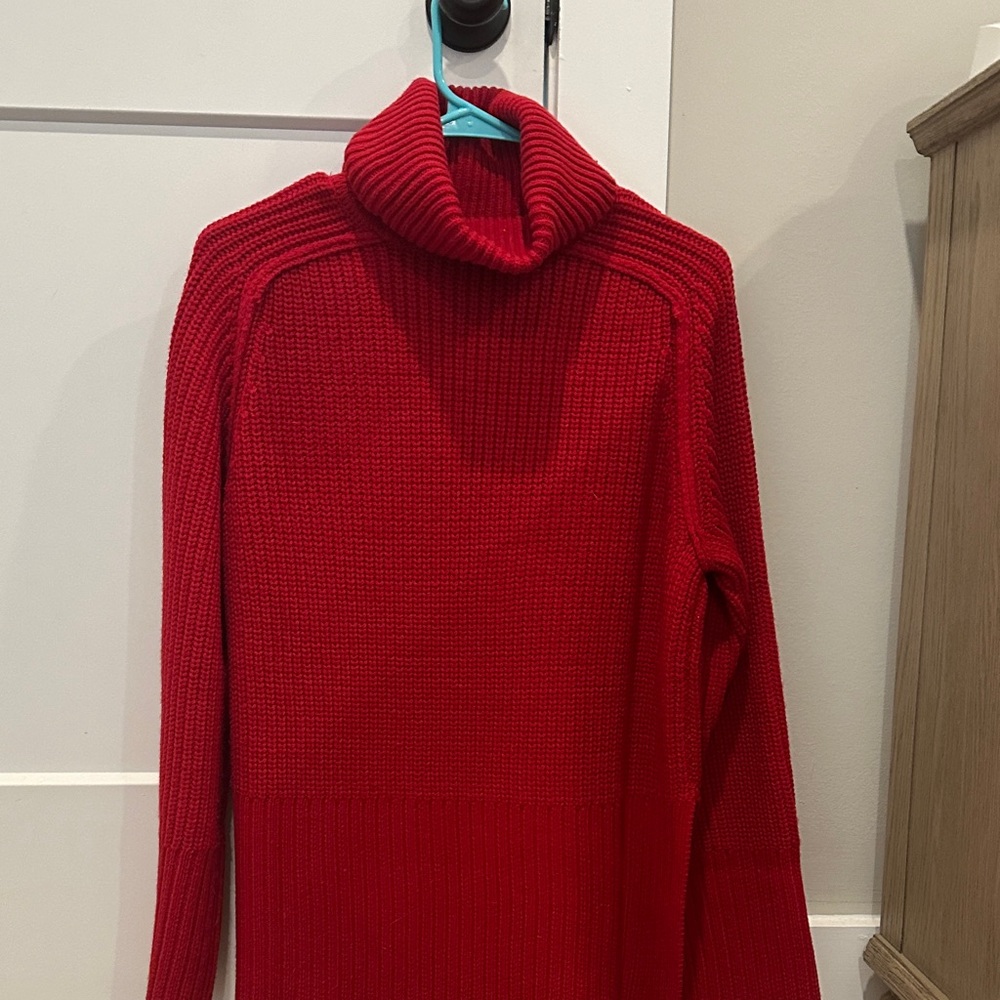 Zara Red Turtleneck Sweater
